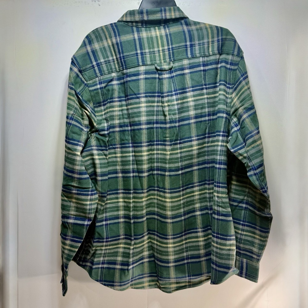 Woolrich Shirt Men XXL Green Plaid Brawny Flannel Long Sleeves Thick Shacket NWT - Picture 2 of 9